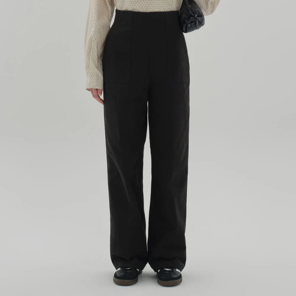 wide baker pants_black