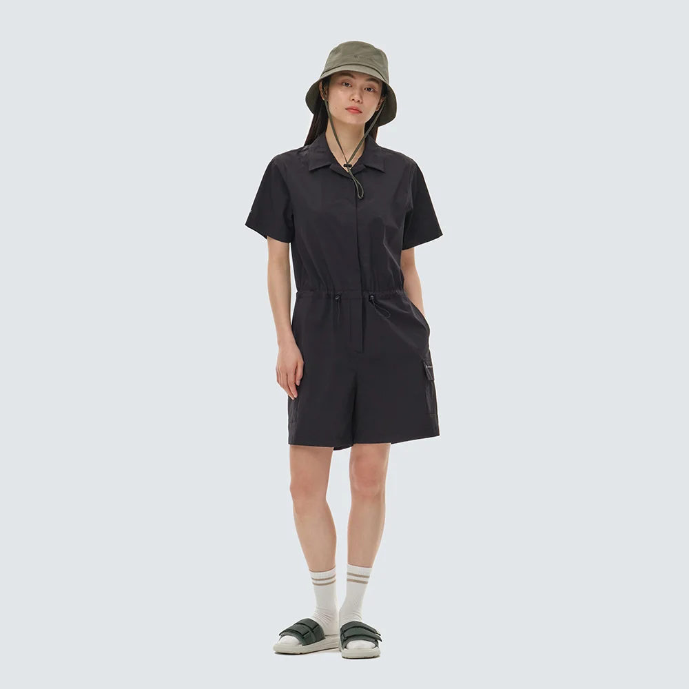 Thintech 女裝 梭織 短褲 連身褲 Black (S24MWSOP33)