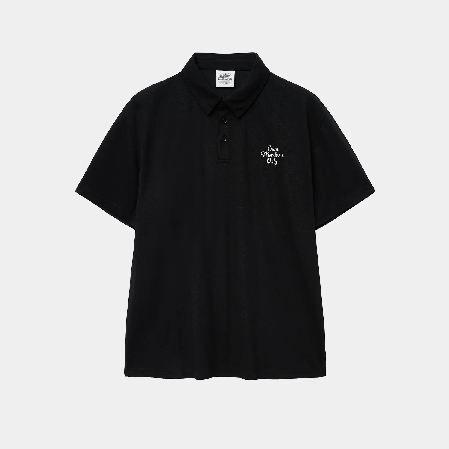 RESORT LOGO PIQUE POLO BLACK