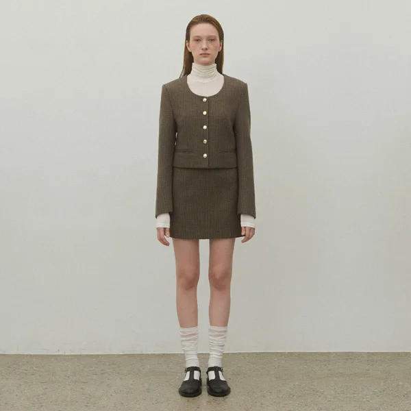 LUNA SET-UP CHECK SKIRT(SK-4956)