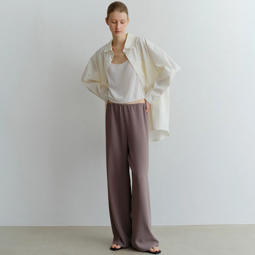 BIAS BAND WIDE PANTS_OLIVE BROWN