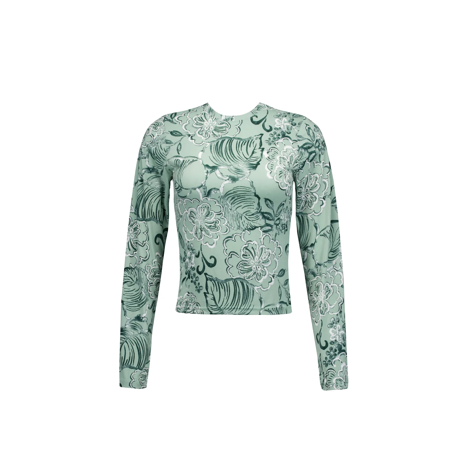FLORAL LONG-SLEEVE TOP (JADE)