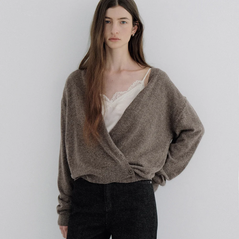 two-way wrap cardigan (brown) orc 6097
