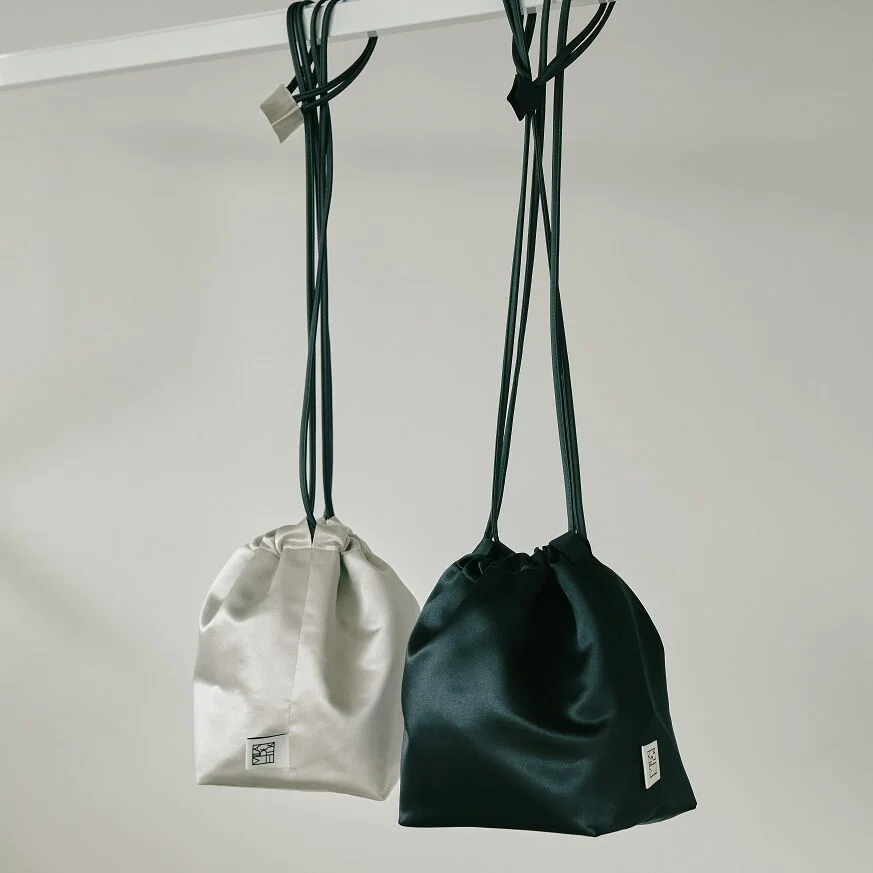 Silk bucket bag (2colors)