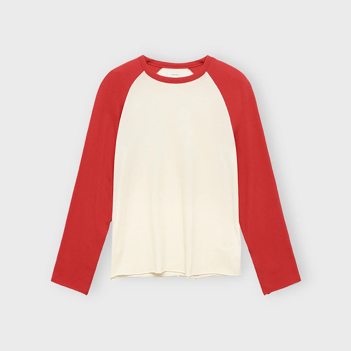 Cut Off Raglan Long Sleeve, Red