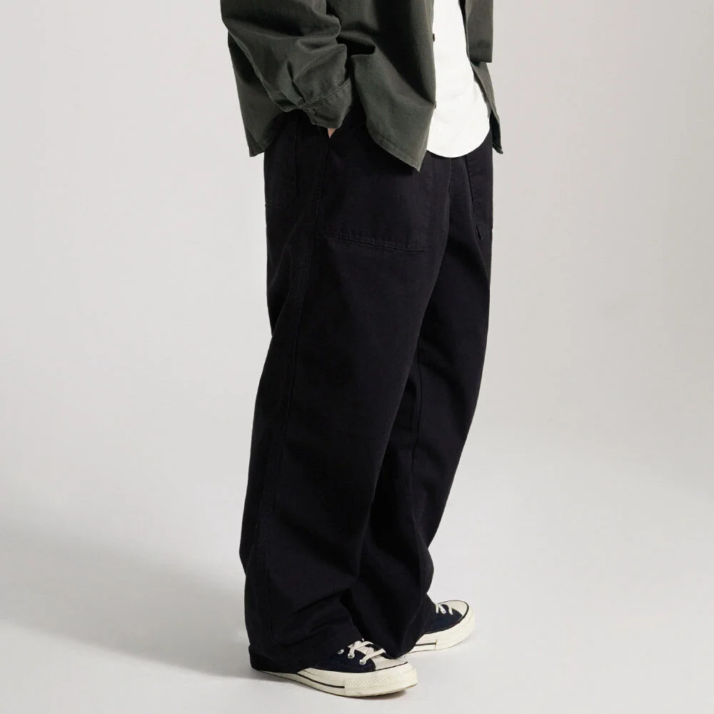 水洗 輕鬆 Fatigue Pants 黑色 JULP4650
