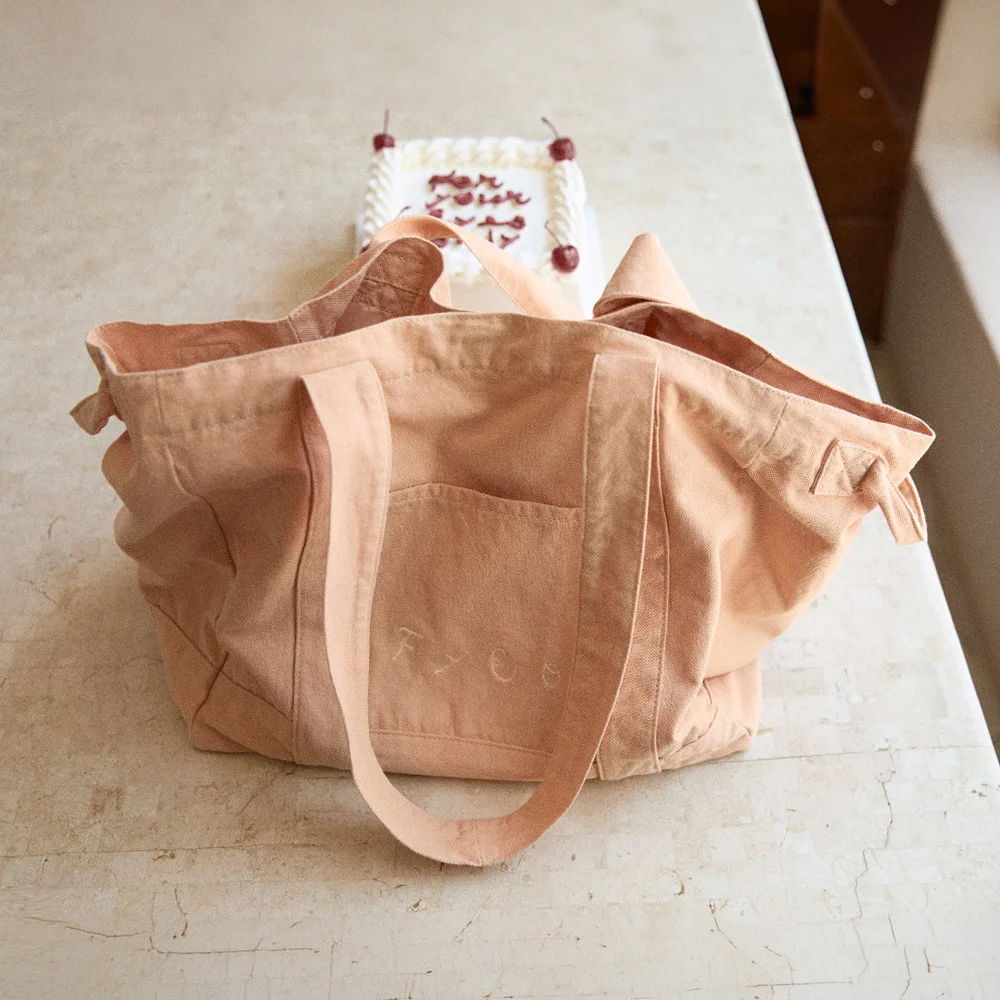 Denny Washing Tote Bag (Apricot)