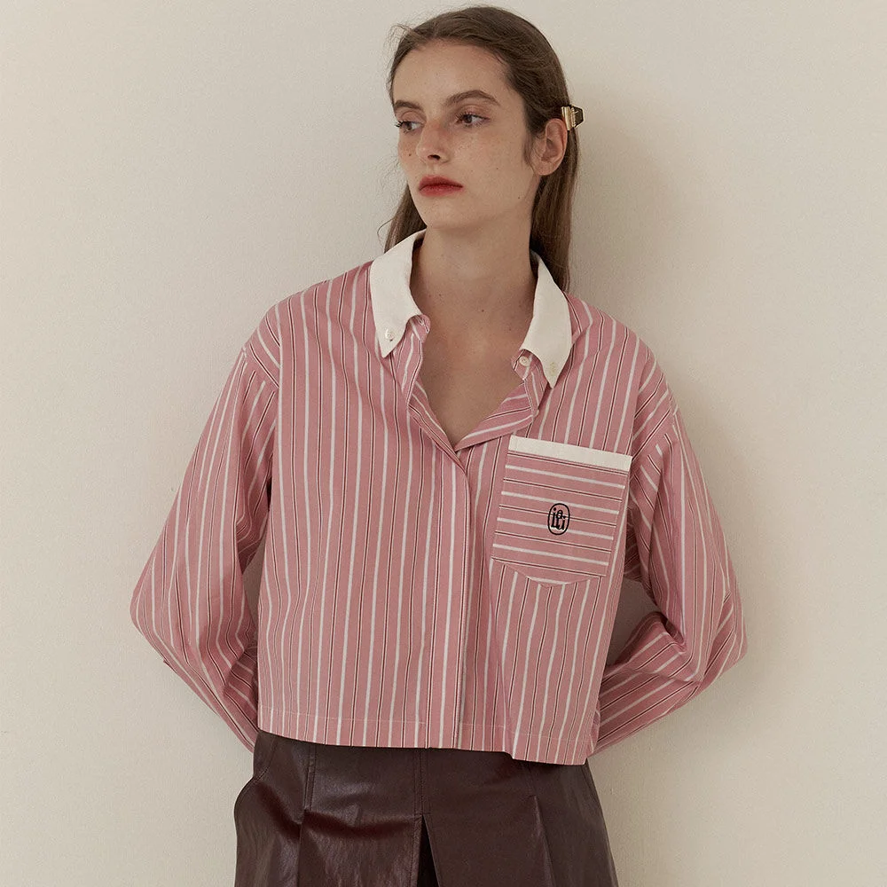 Bay crop shirt Pink