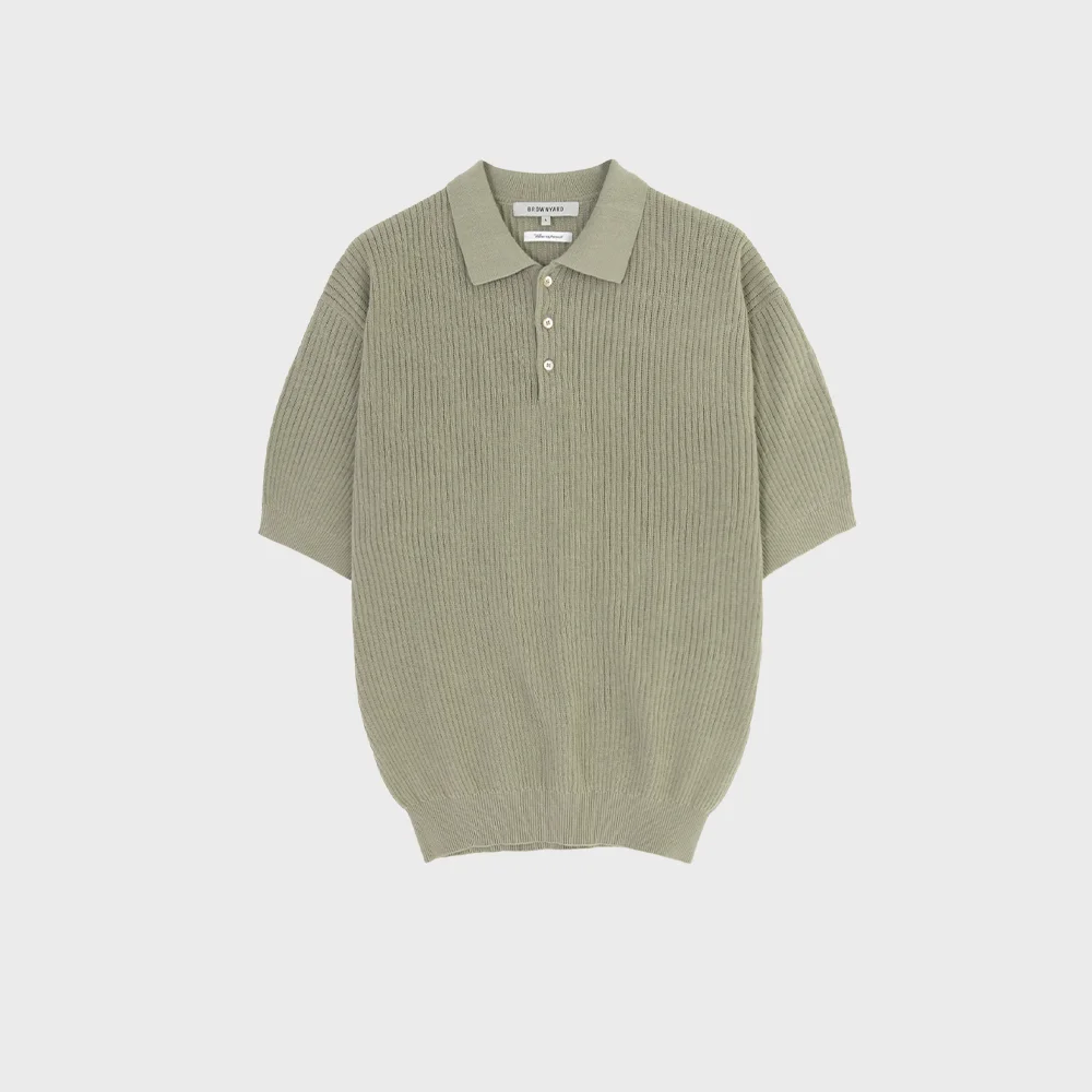 Knit Polo Shirt, Vintage Khaki