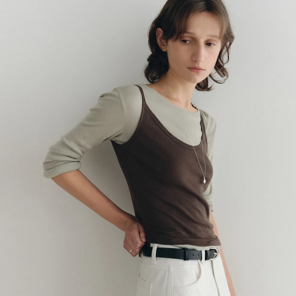 Asti Soft Layered Sleeveless (Brown)