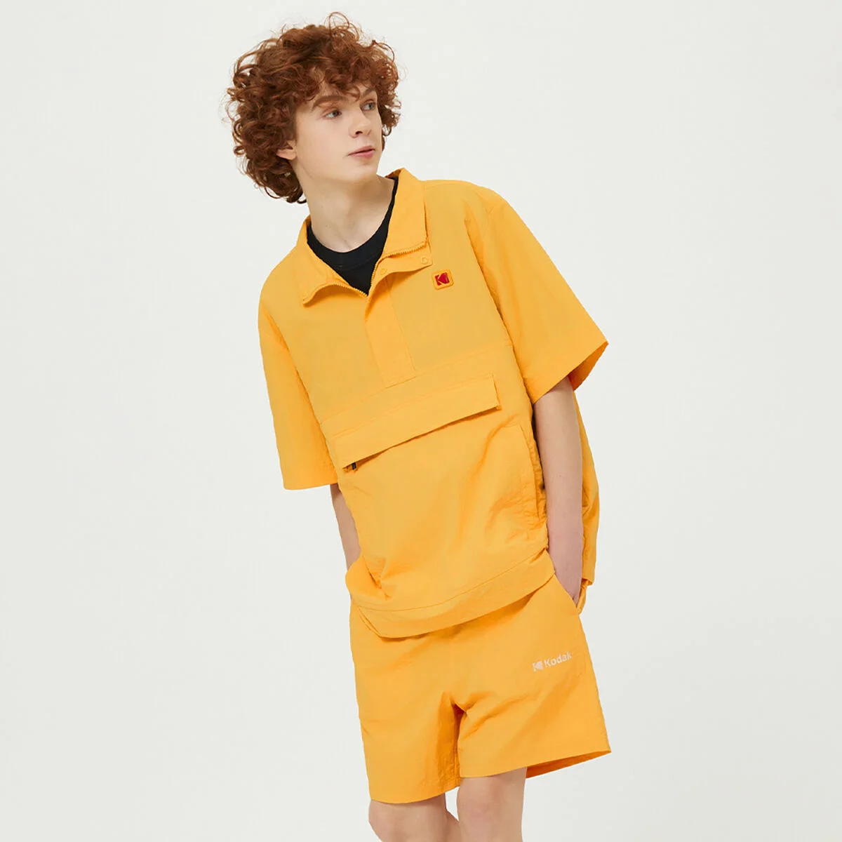 Color Plus Stand Neck 風褸 YELLOW