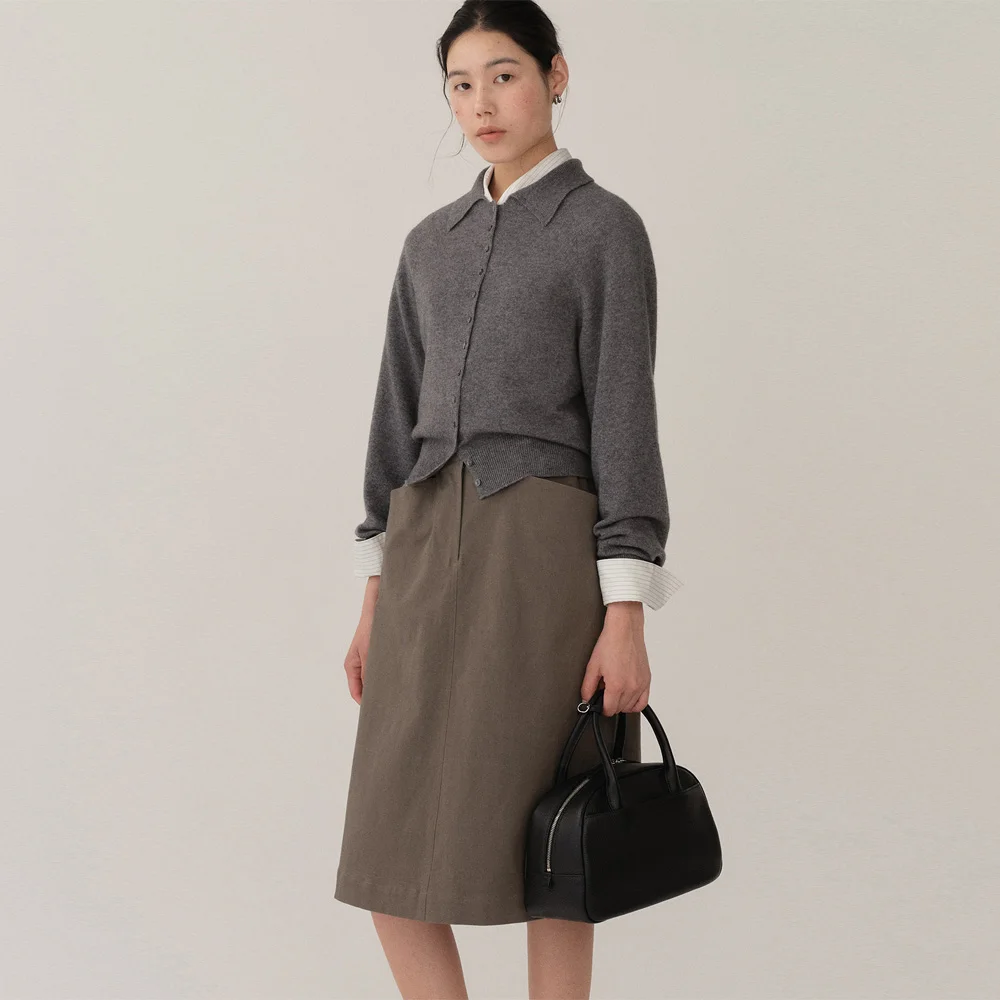 Cashmere Cardigan Melange-Gray