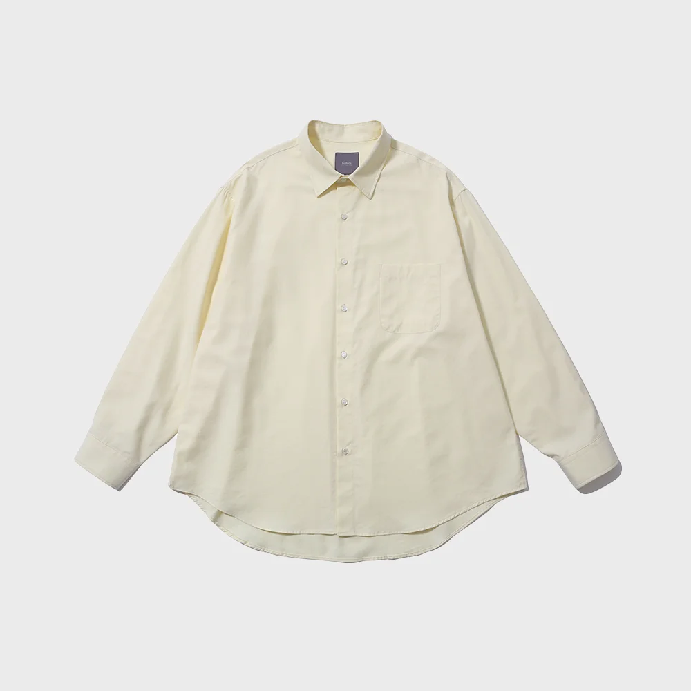 COTTON TENCEL OVER SILHOUETTE SHIRT (LEMON)