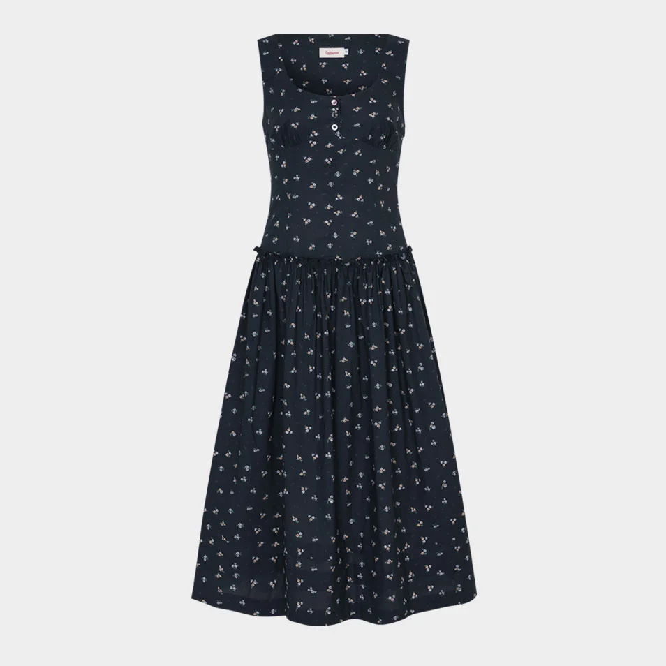 Villa Long Dress (Navy)