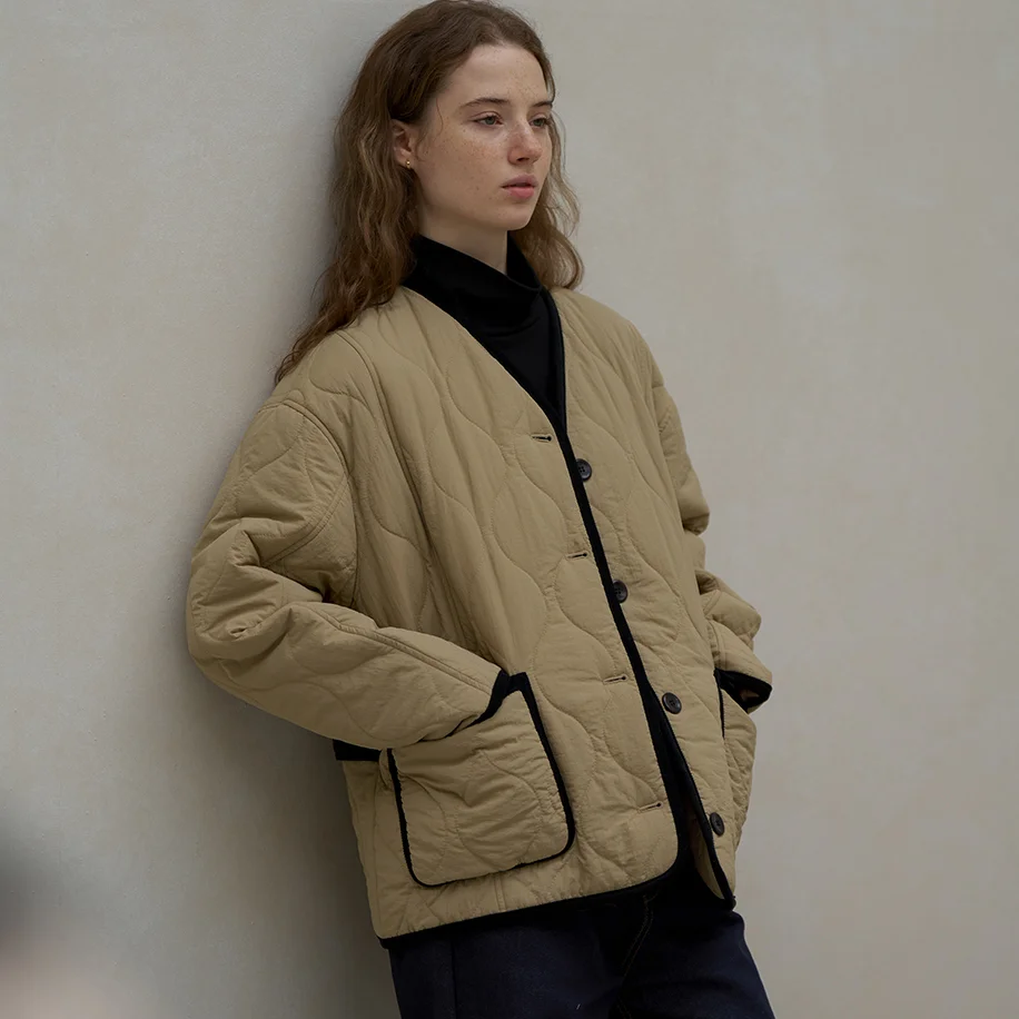 Field wave quilting jacket _