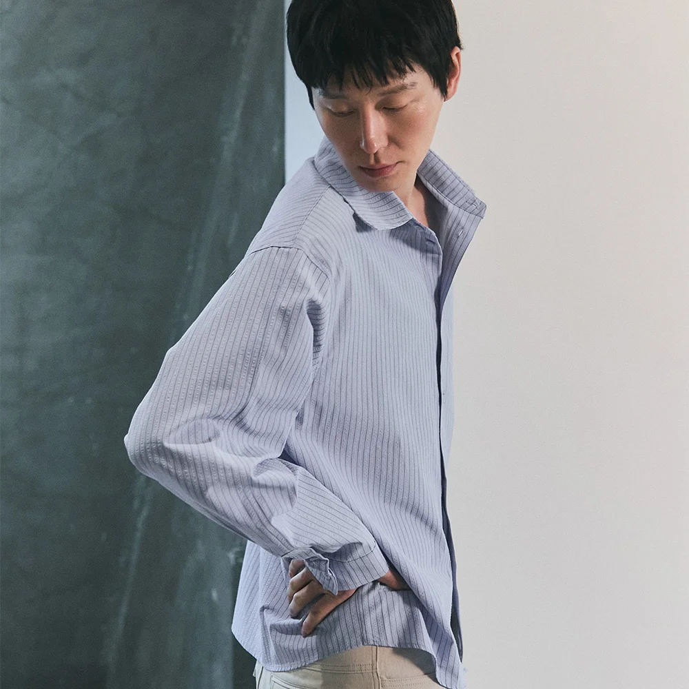 Bluesf soft formal stripe shirt