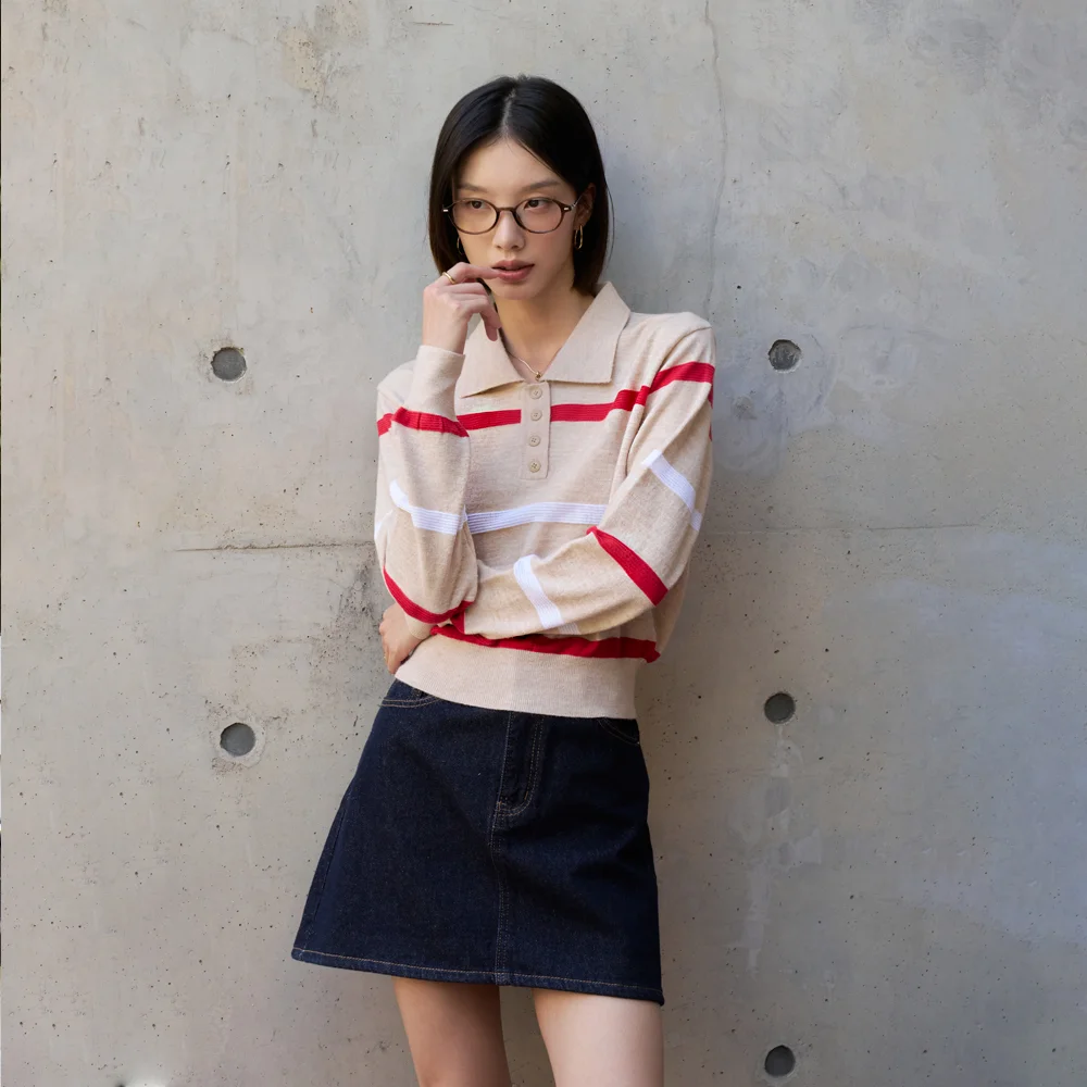 Viscose Calla Button Knit (Beige)