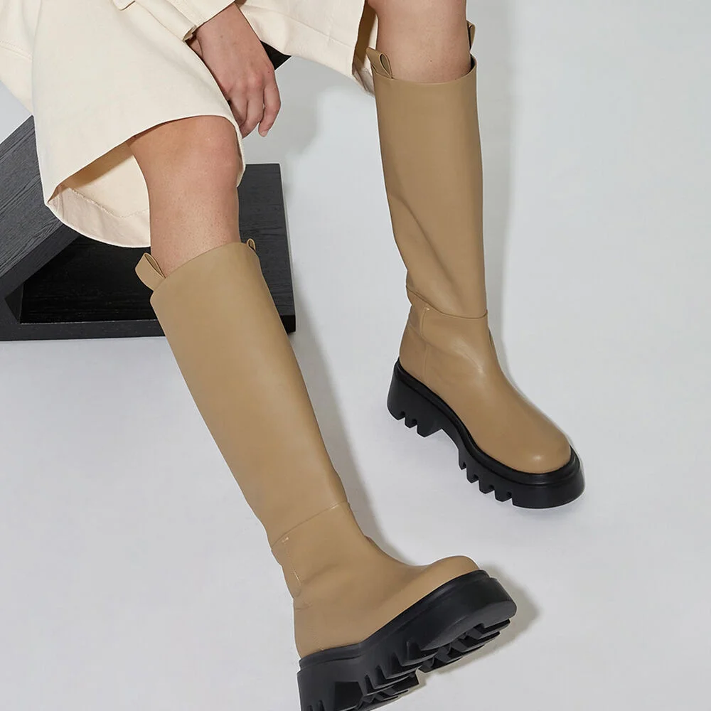Karim Long Boots Beige