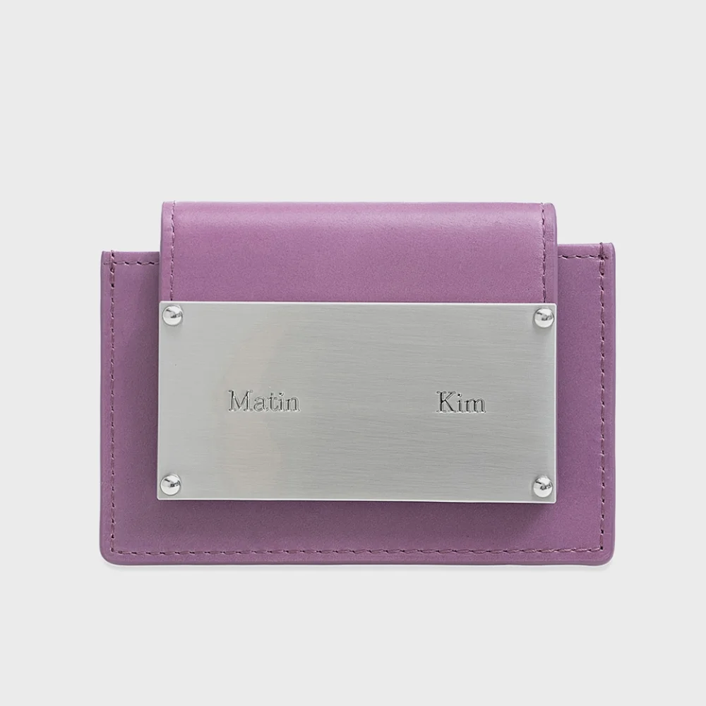 VINTAGE ACCORDION WALLET IN SMOKE VIOLET