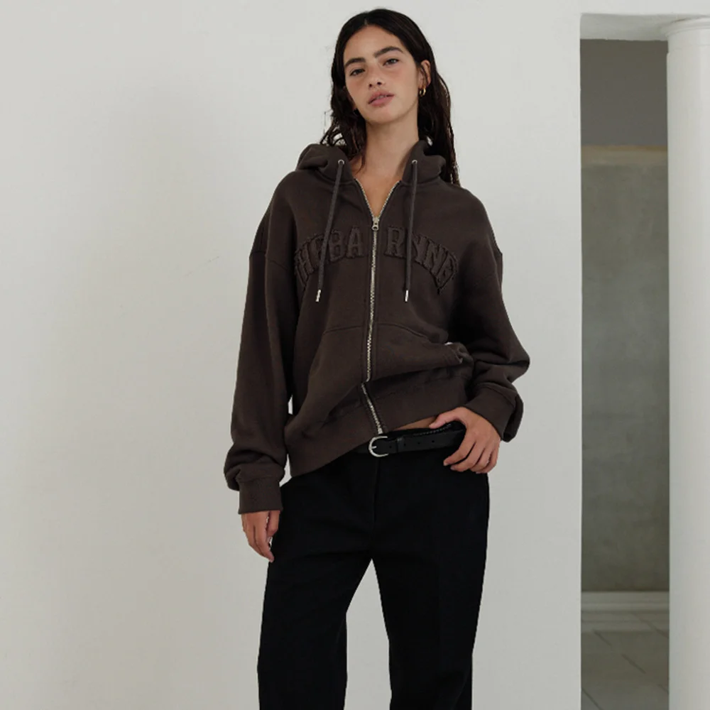 Forde Sweat Zip-Up Hoodie Jacket_Charcoal