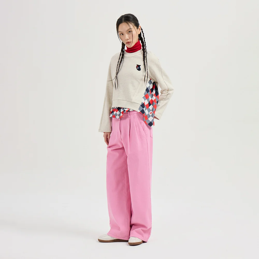 Two-tuck Dying Denim Pants (pink)_LFPDS25155PIX