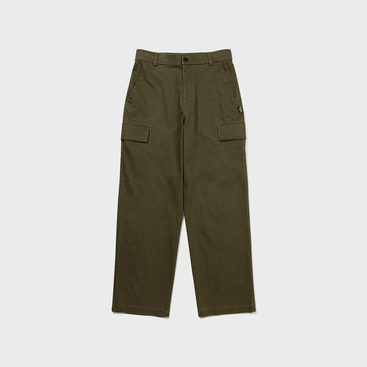 暖棉 Semi Over 直筒 輕鬆 褲子 KHAKI