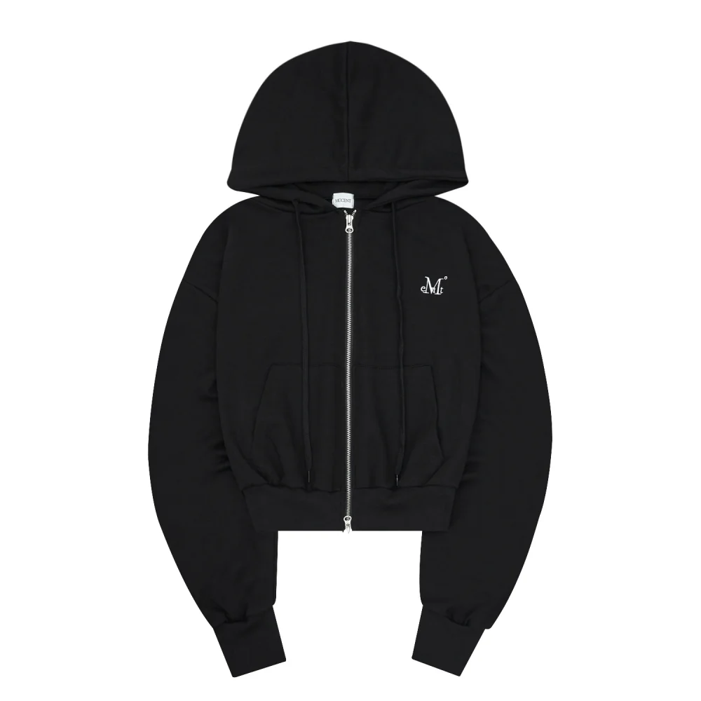 SIGNATURE HOOD ZIP-UP WOMAN (Black, Gray)