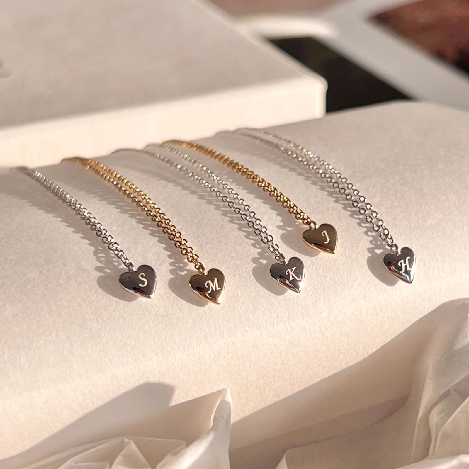 925 Silver 迷你 心形 Necklace