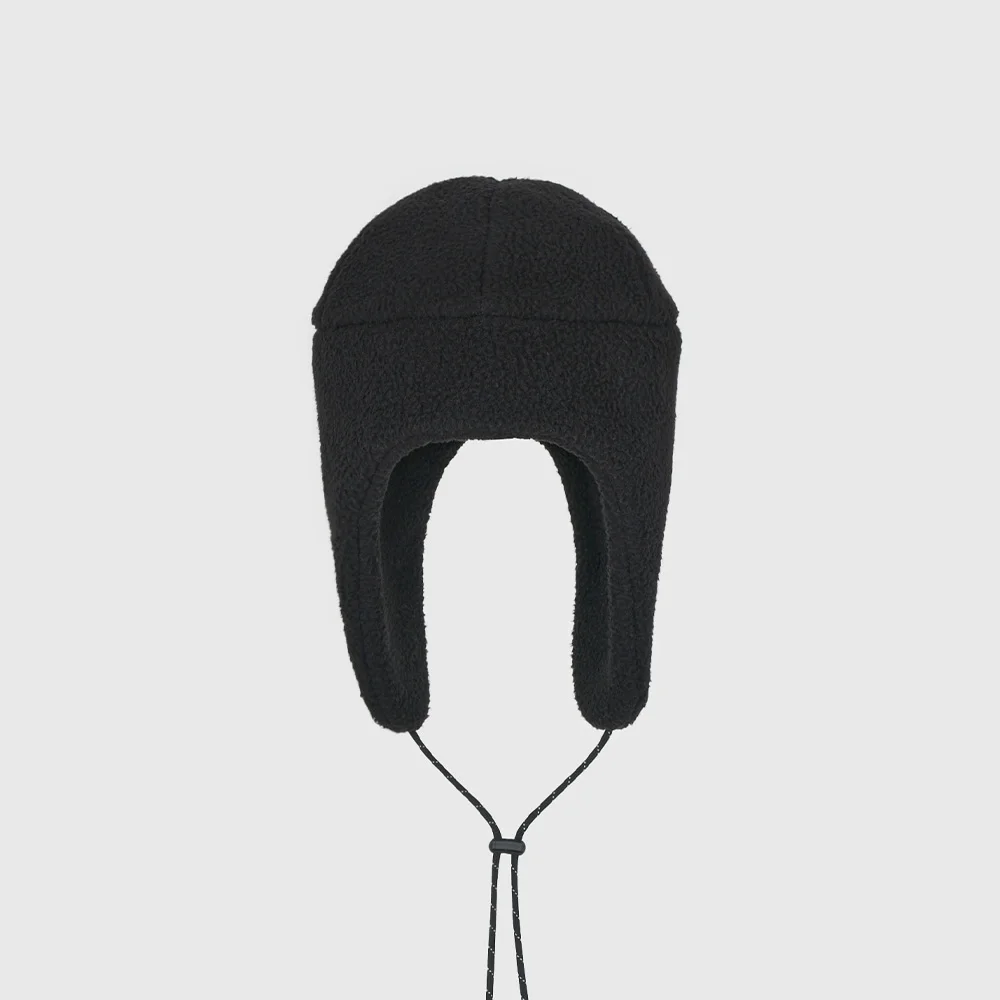 Pipi Fleece Earflap Hat (Black)