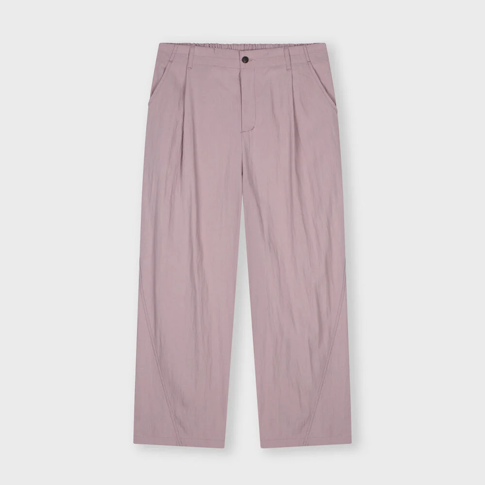 ONE TUCK TWIST SEAM BANDING PANTS PALE PINK