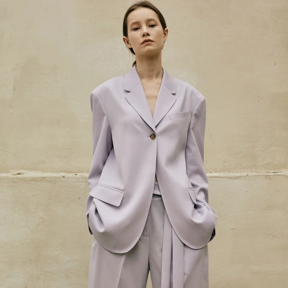 Jacket Single Button Purple
