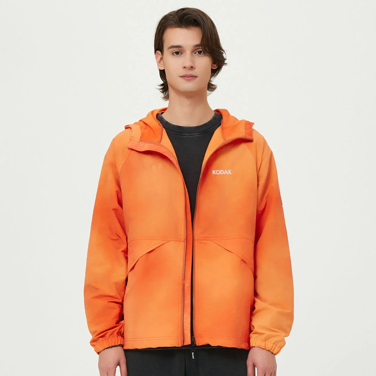 配方 水洗 連帽衫 外套 ORANGE