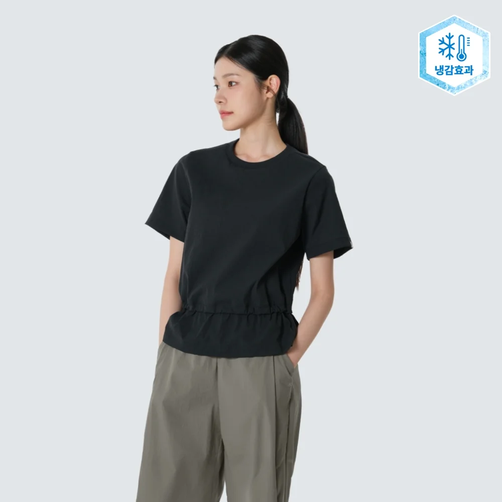 Minute 女裝 束繩 短袖 T恤 Dark Navy (S26MWFTS73)