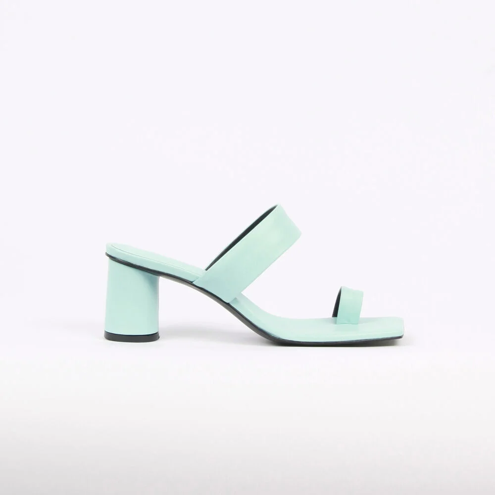 Lana Sandals Leather Mint Blue