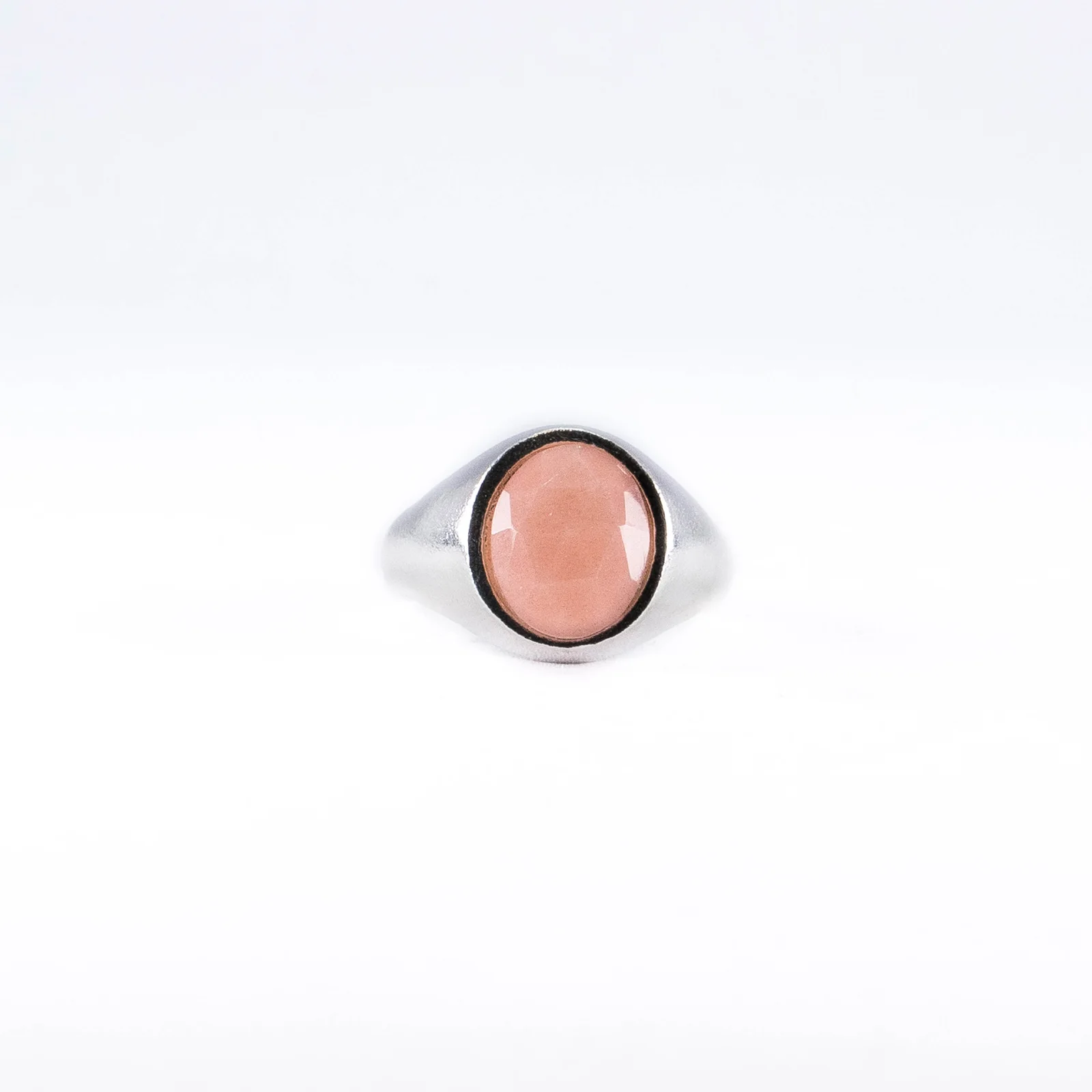 HR 252R_Peach Moonstone Ring(Silver 925)