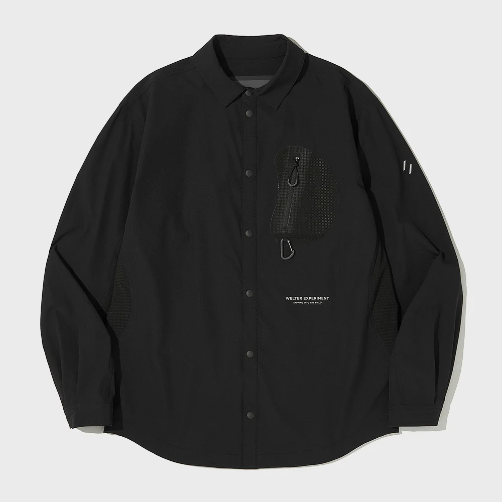 HEART POCKET SHIRT JACKET_BLACK_WCL017