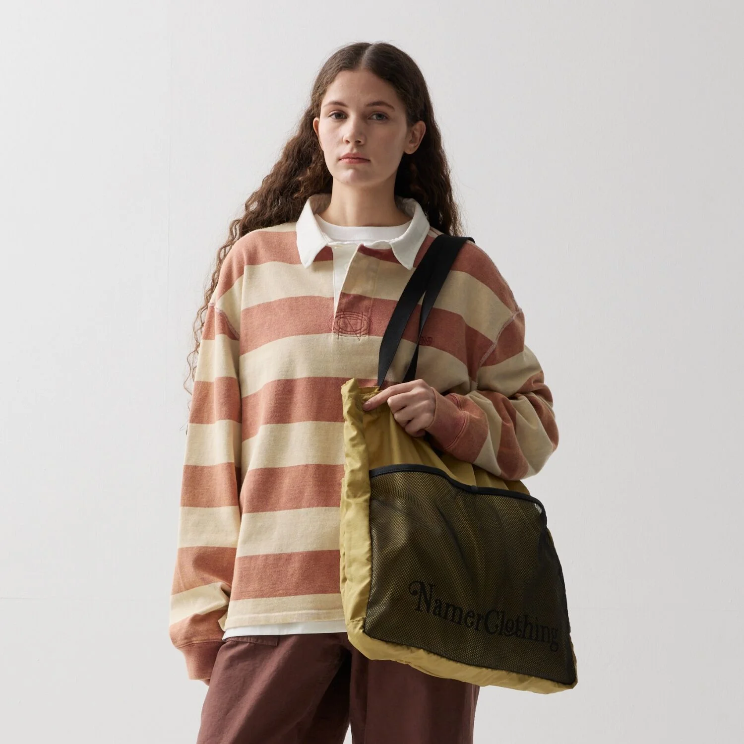 COASTAL MESH TOTE BAG MUSTARD