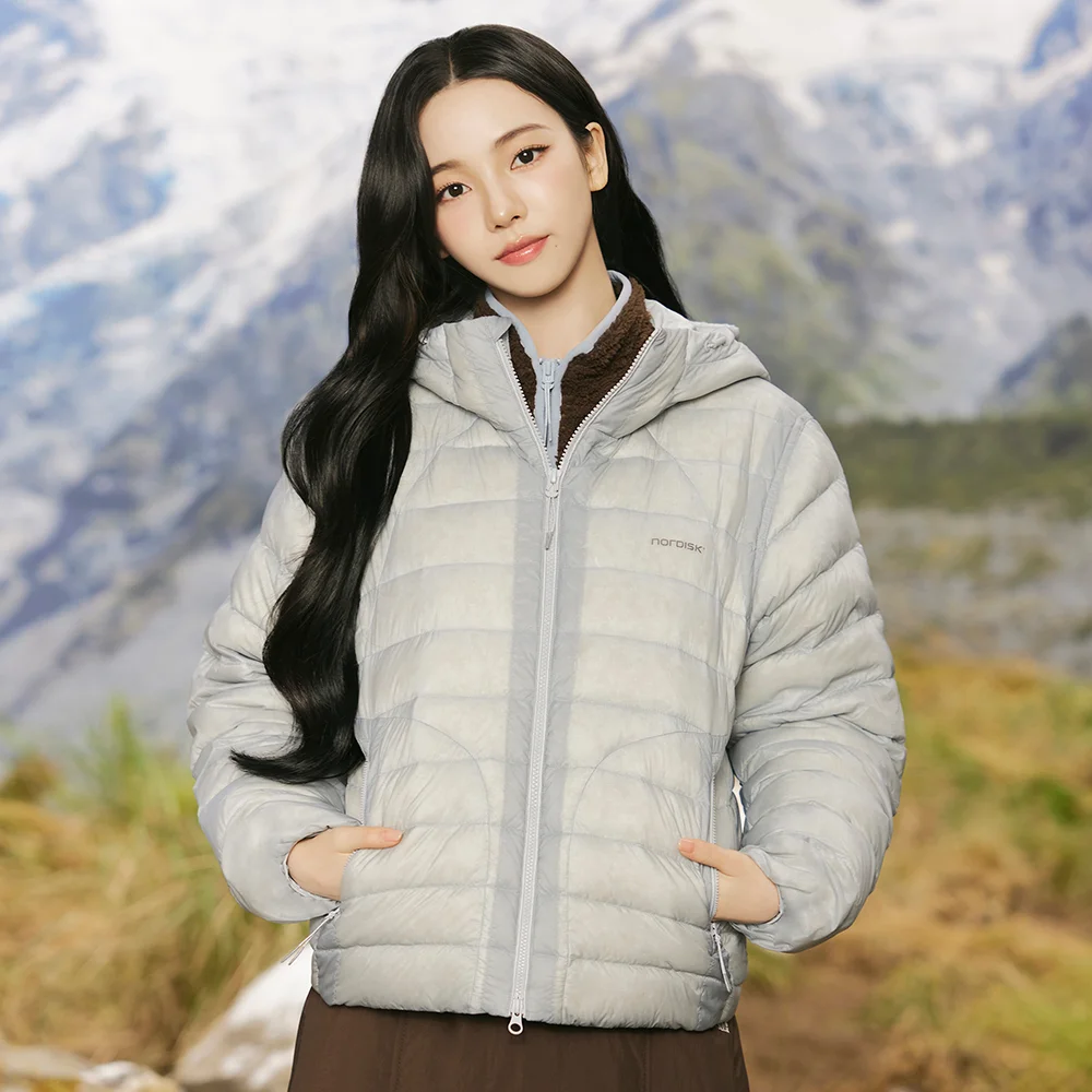 Rocky 淺 水晶羽絨 連帽衫 夾克 - U_Blue gray_OUW26571BH