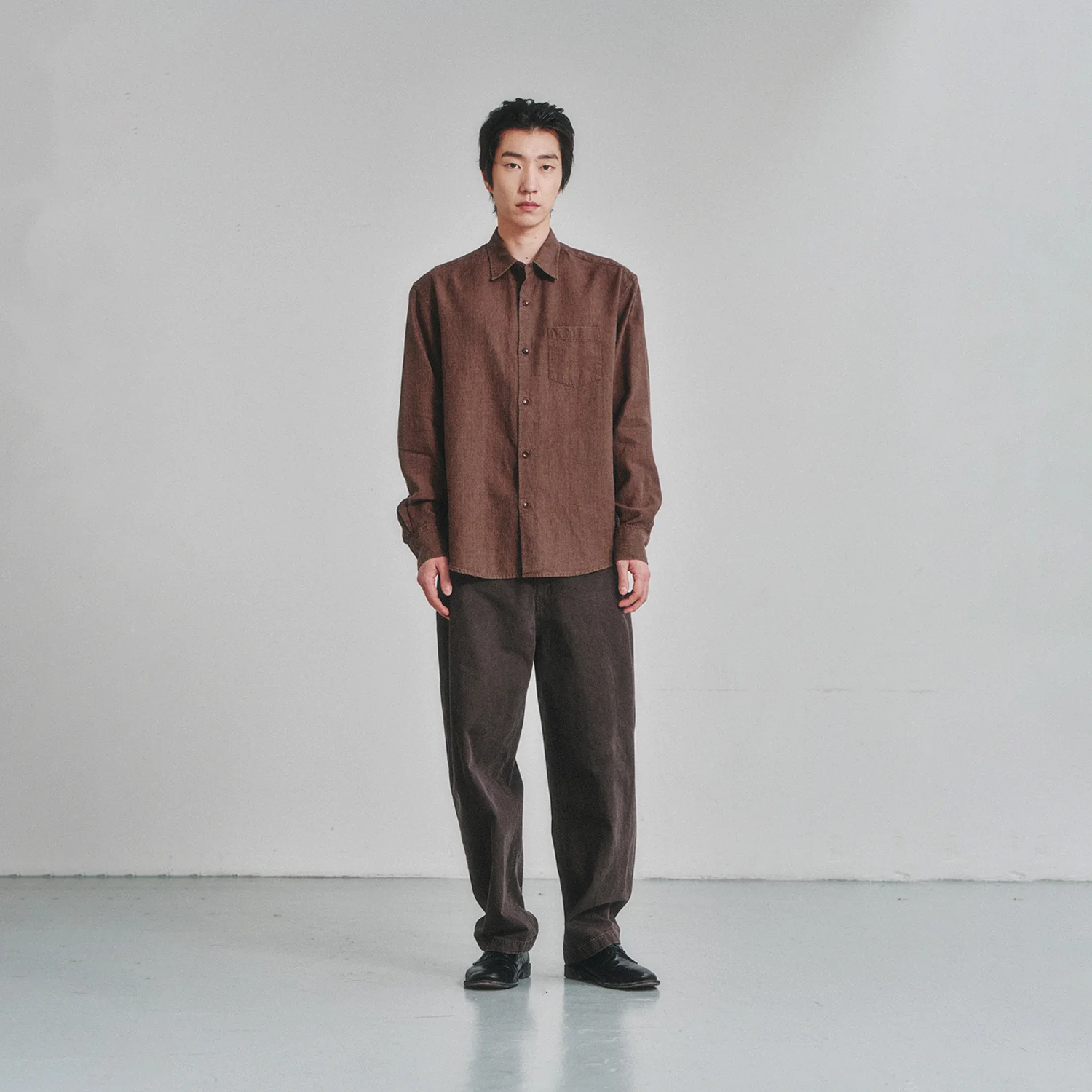 Washed Linen Shirt_Wood