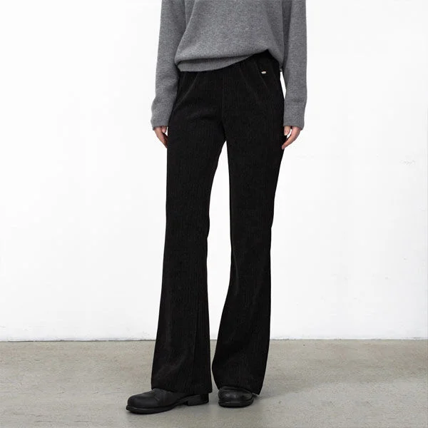 WARM TEXTURE BANDING BOOTCUT PANTS(PT-5725)