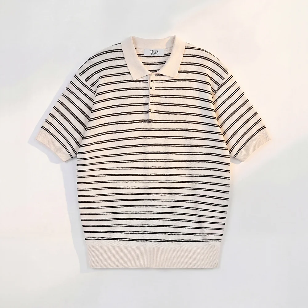 Stripe Cotton Knit IVORY