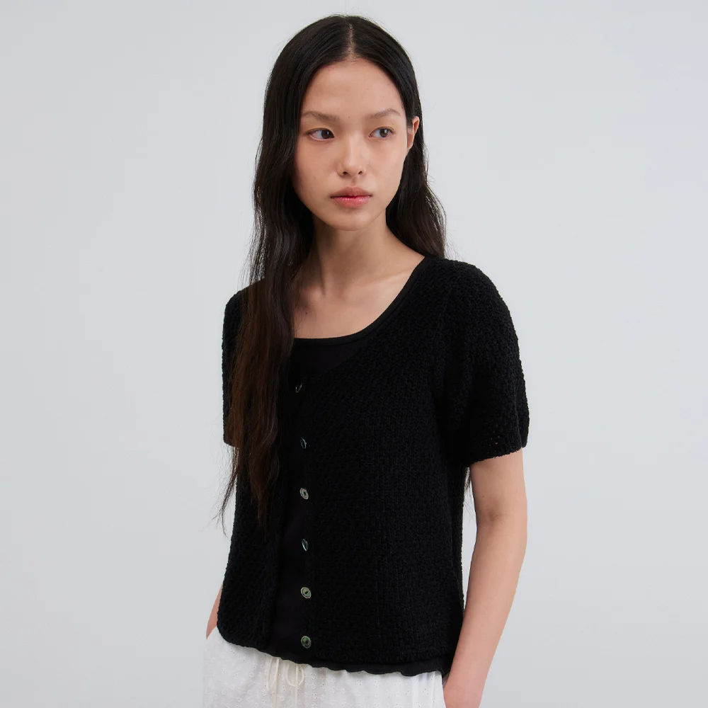 RAVE PUNCHING CARDIGAN_BLACK