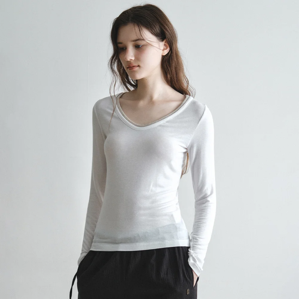 Layered Duo T-Shirt_IVORY(W26TP14)