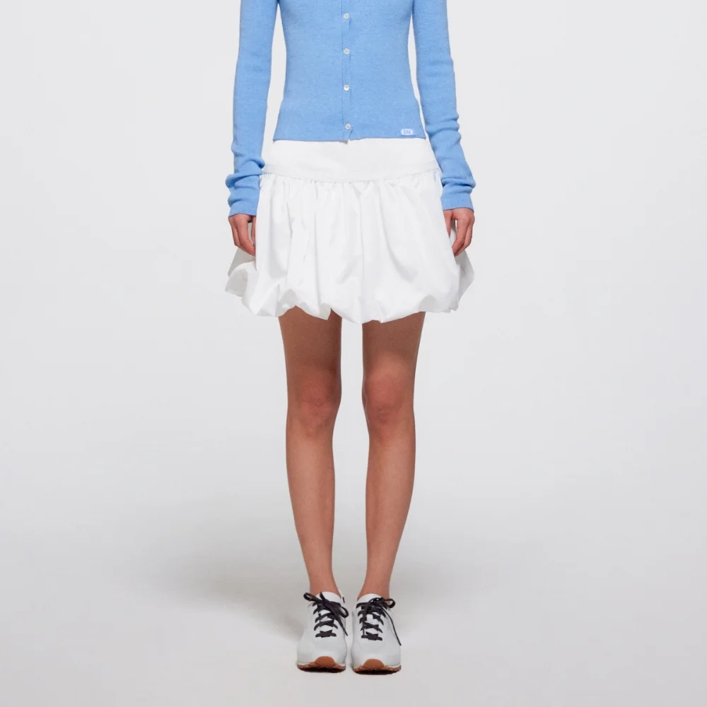 WAIST VOLUME SKIRT - WHITE