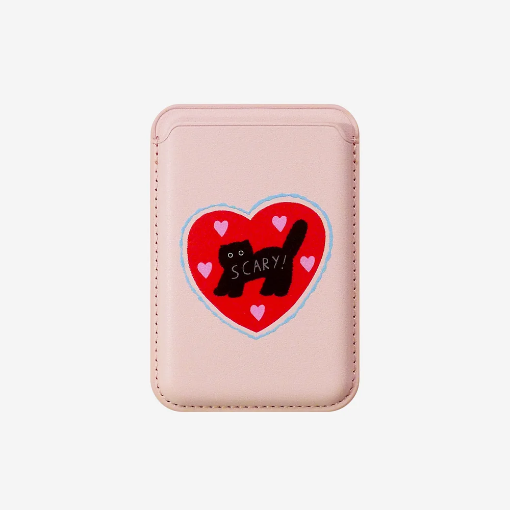 MagSafe 卡片銀包_Pink-Red Love-Scary Cat Magsafe Cardcase