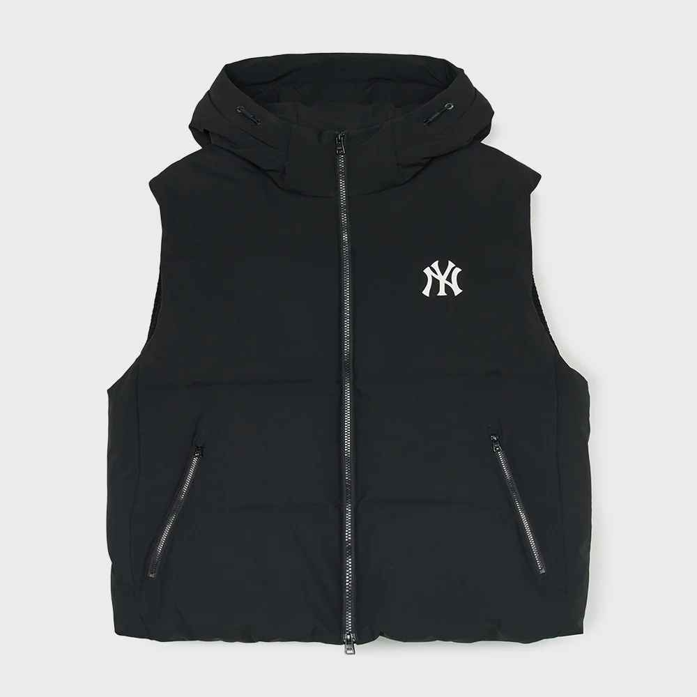 基本款 連帽衫 羽絨背心 NY (Black)