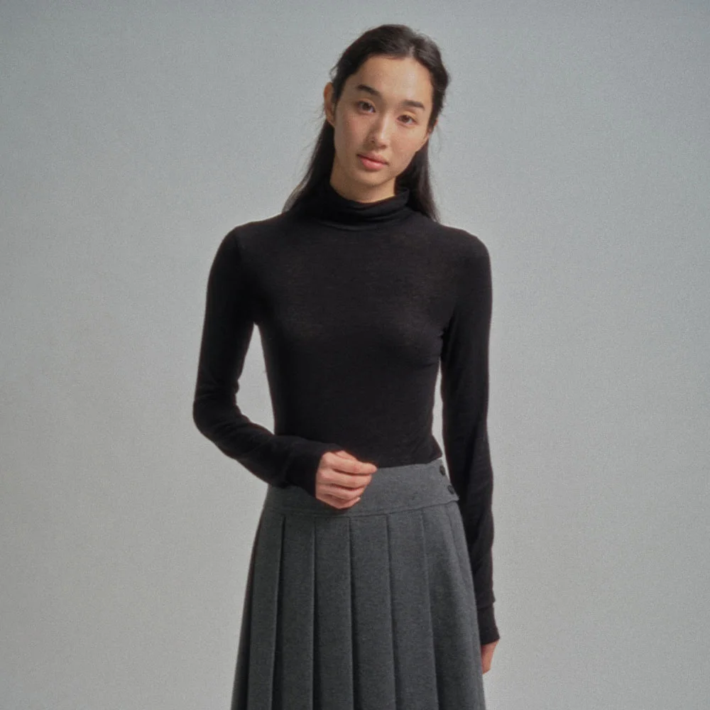 SHEERLY TURTLE TEE_BLACK