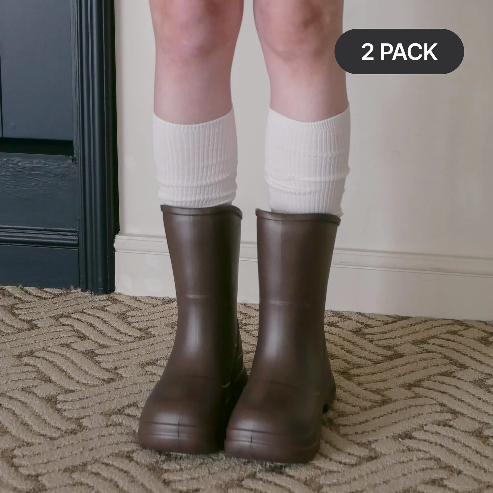 light rib high socks (6colors) - 2PACK