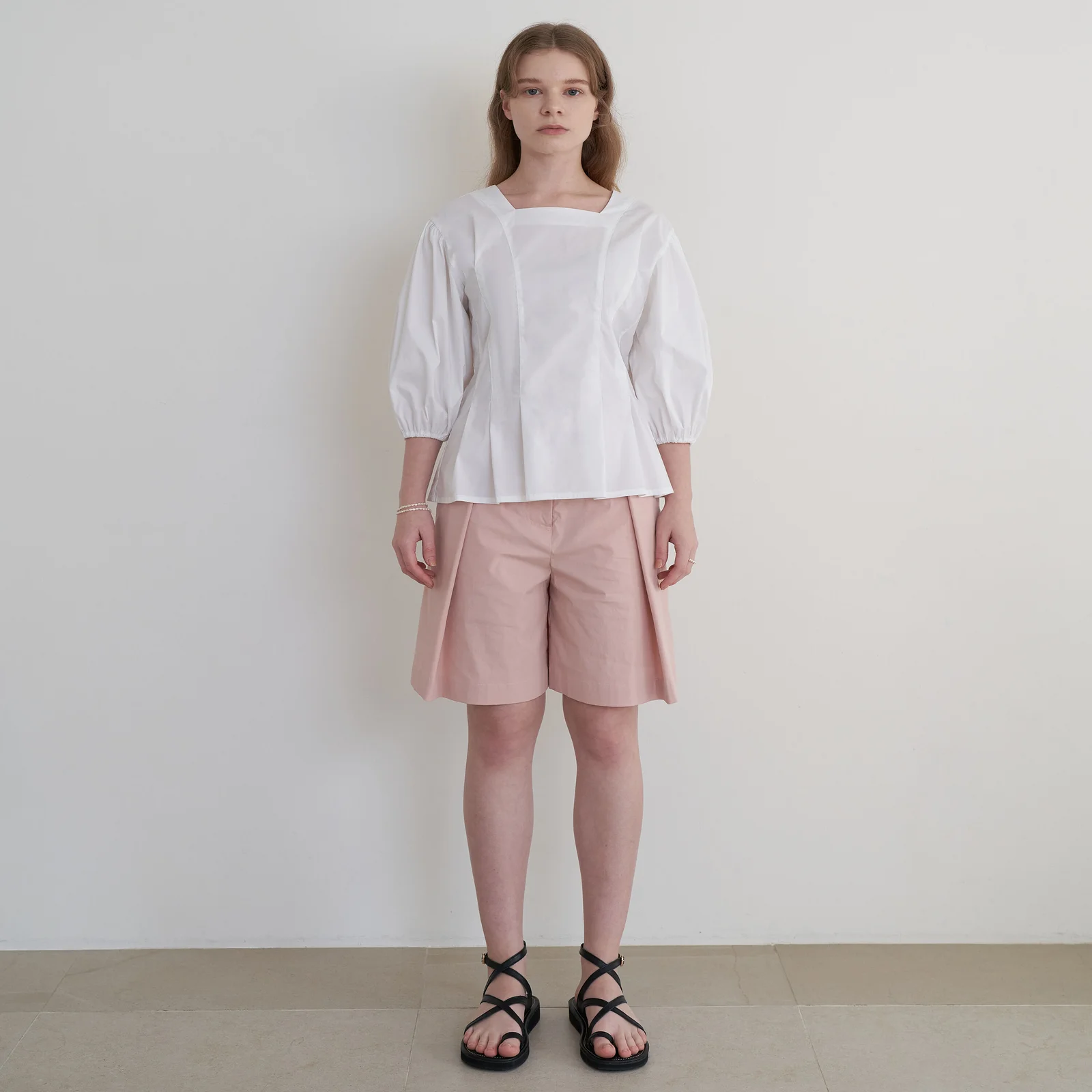 Flare Shorts (Baby Pink)