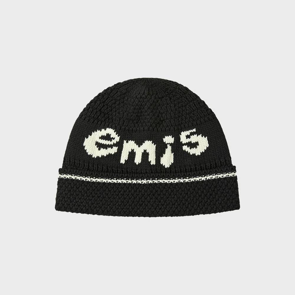 COASTAL LOGO BEANIE-BLACK